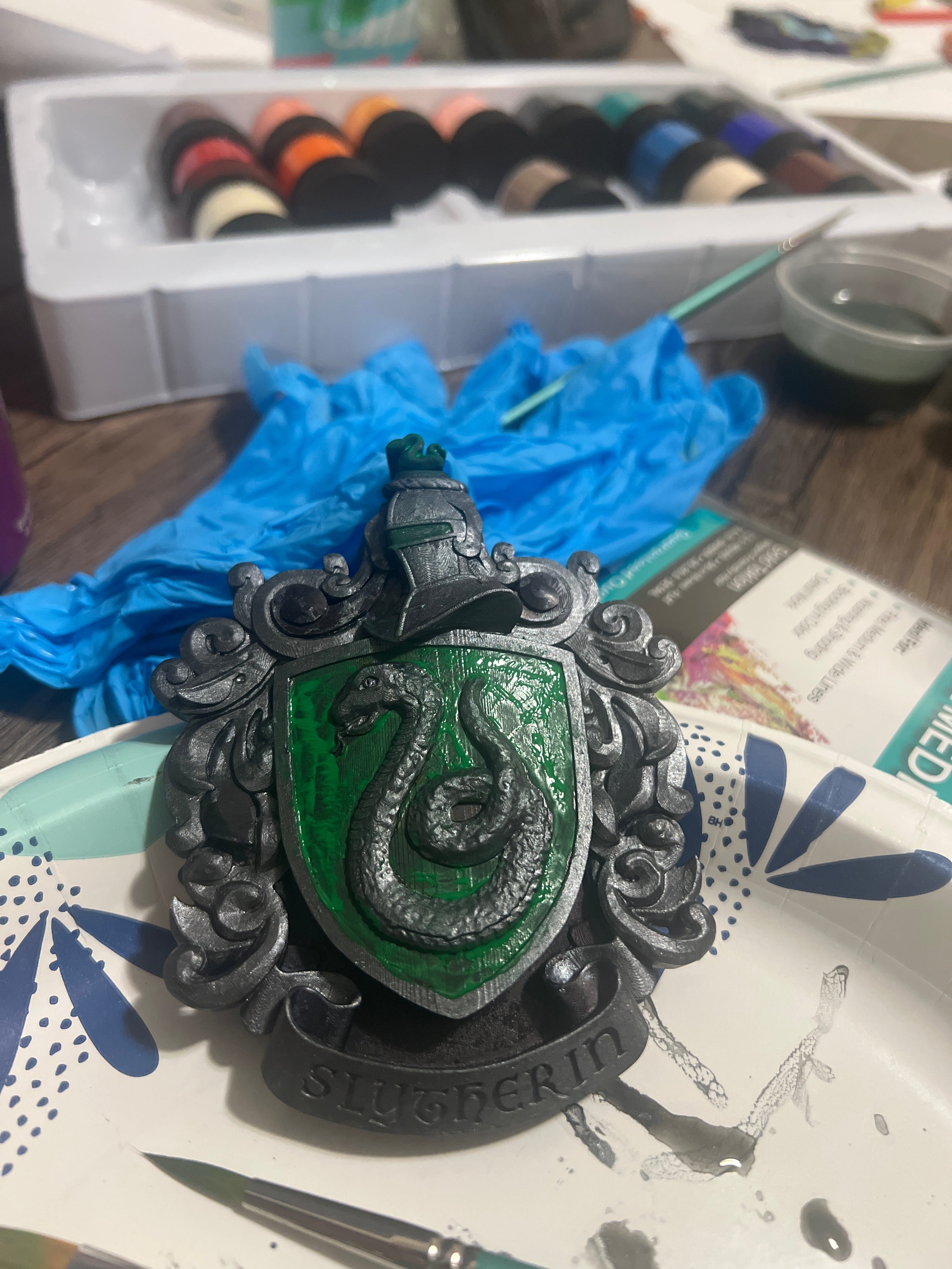 Slytherin House Crest - 3D Resin Printed