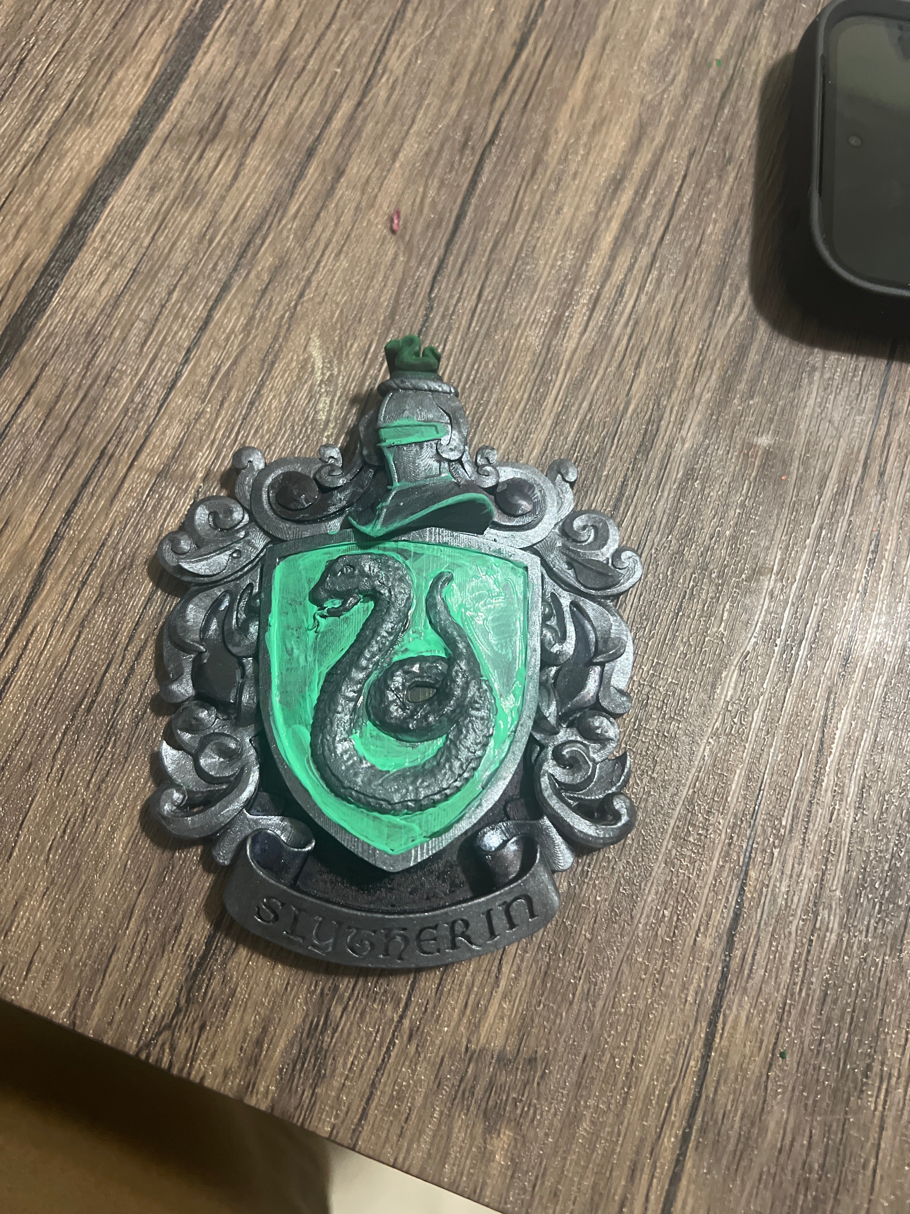 Slytherin House Crest - 3D Resin Printed